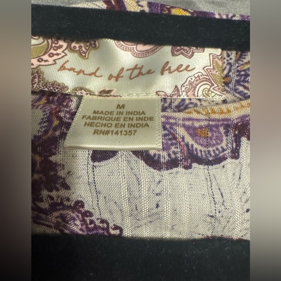 Adorable! Band of the Free Mirabelle Cream Purple Paisley Lace Crop Top New!! - Picture 8 of 8